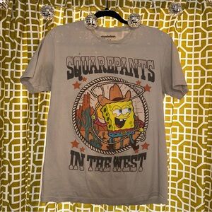 Nickelodeon Beige SpongeBob Cowboy Tee